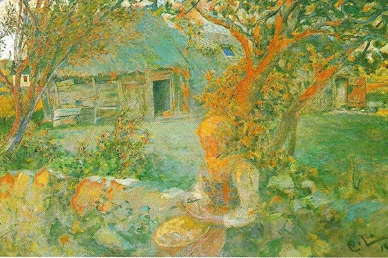 Carl Larsson de sista solstralarna china oil painting image